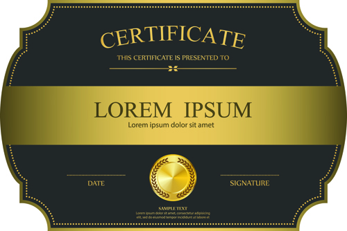 Elegant certificate template vector design 08