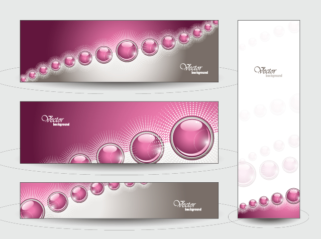 Elegant web banner design vector 04