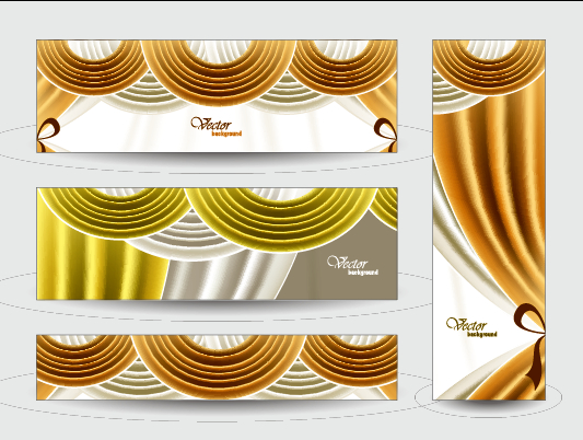 Elegant web banner design vector 05