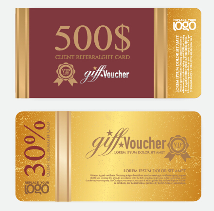 Excellent voucher template vector design 06