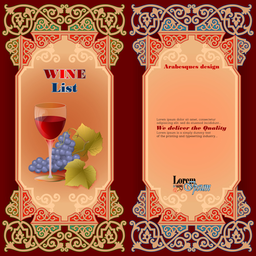 Exquisite wine labels template vector design 02 Exquisite wine labels template vector design 02