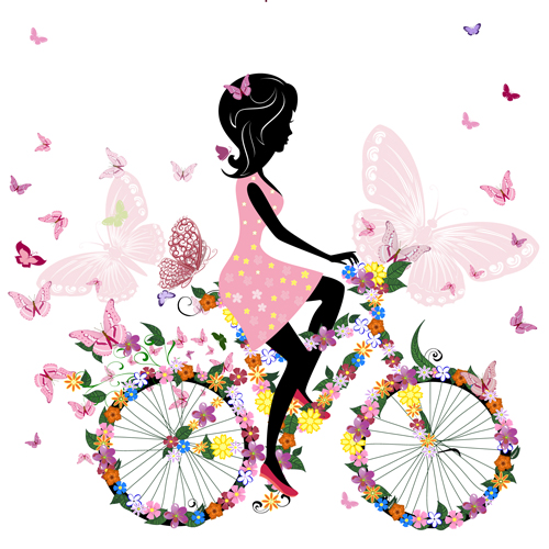 Hand drawn Fashion Girls vector 01