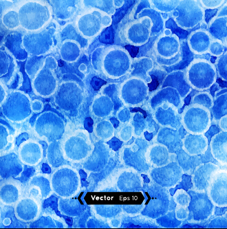 Hand drawn blue watercolor background vector 02