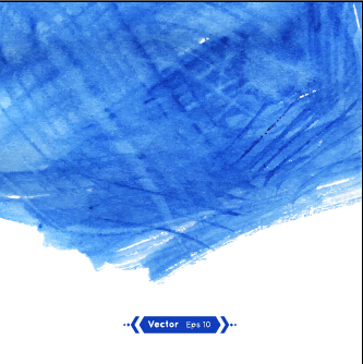 Hand drawn blue watercolor background vector 04