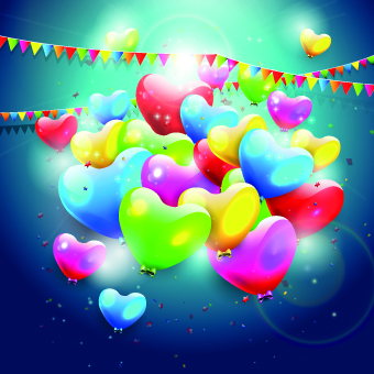 happy birthday greeting colorful birthday balloons balloon background 