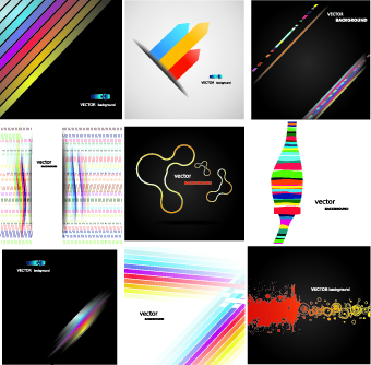 Dark metal backgrounds vector set 03