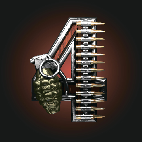 Military with metal number vintage vector 04