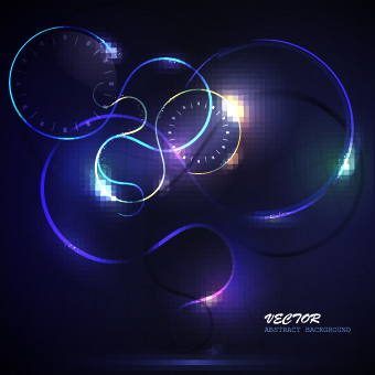 Abstract Neon background vector 01