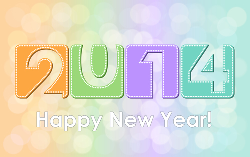 New Year 2014 Creative vector graphics 04