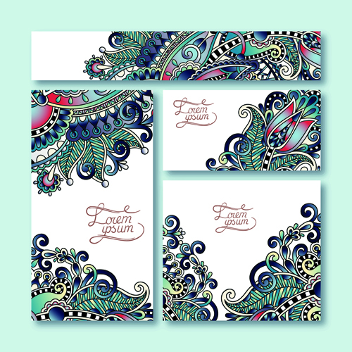 Pattern card pattern ornament material floral pattern floral cards 
