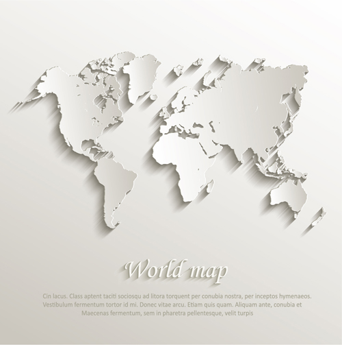 world paper map creative 
