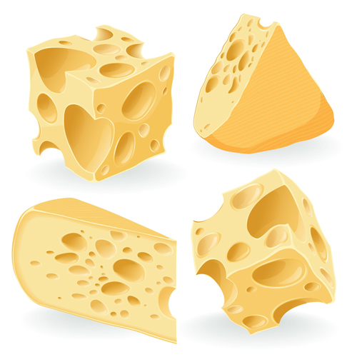 realistic icons cheese 
