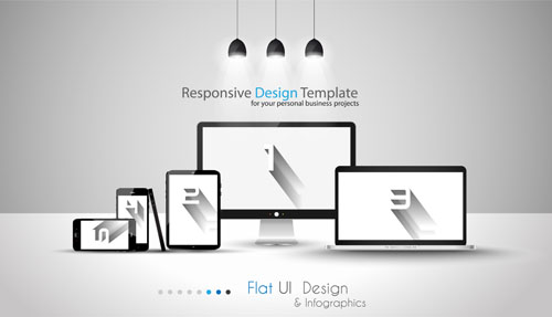 template responsive realistic devices 