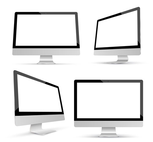 Realistic devices responsive design template vector 10