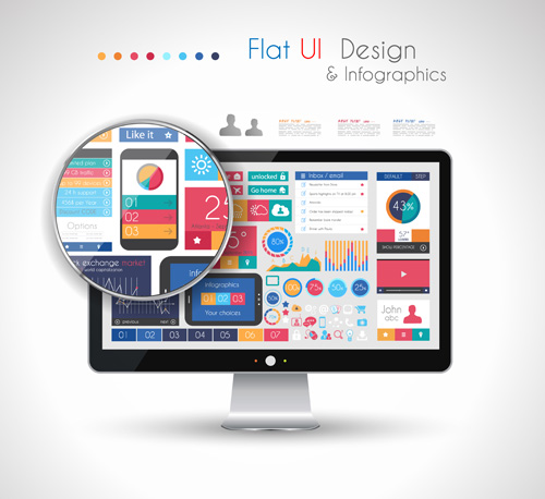 Realistic devices responsive design template vector 13