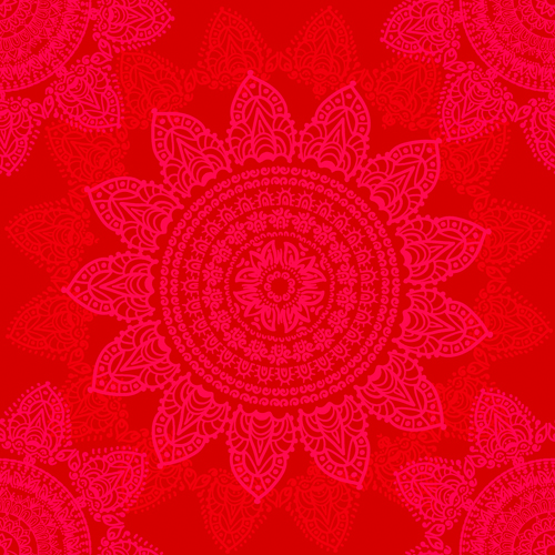 seamless red pattern floral 