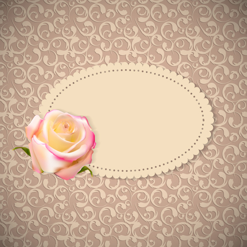 rose pattern decor cards 