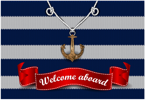 ts and knitting background vector 01 Sea elements and knitting background vector 01