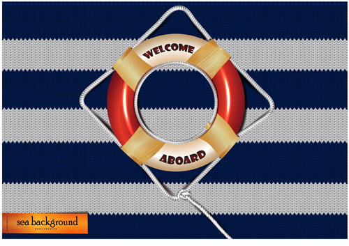 ts and knitting background vector 04 Sea elements and knitting background vector 04