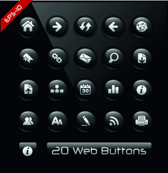 web button shiny button design button black 