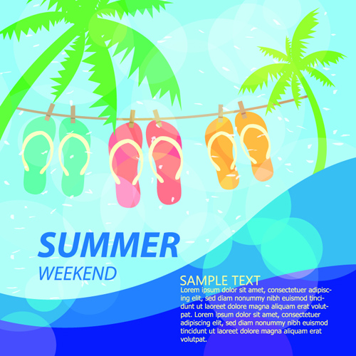 weekend summer poster holiday 