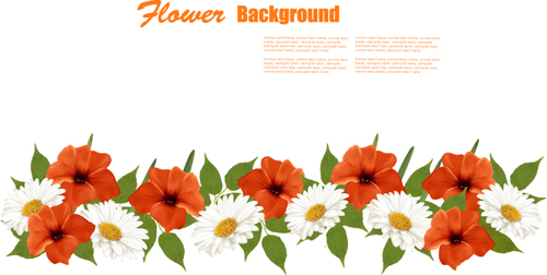 white summer orange flowers flower background vector background 