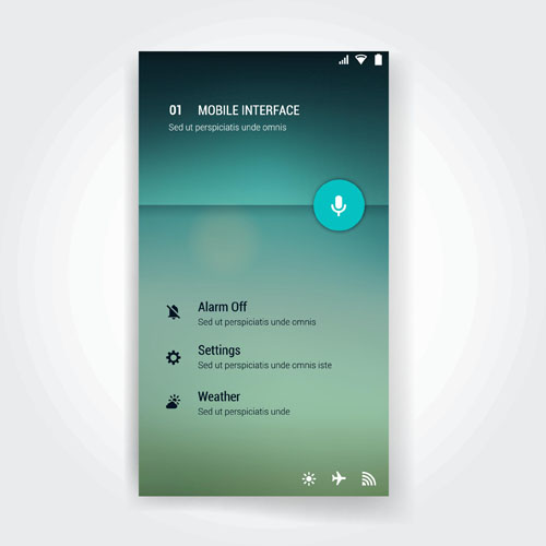 Vector mobile interface template material 02 Vector mobile interface template material 02