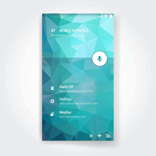template mobile material interface 