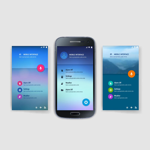 Vector mobile interface template material 09 Vector mobile interface template material 09