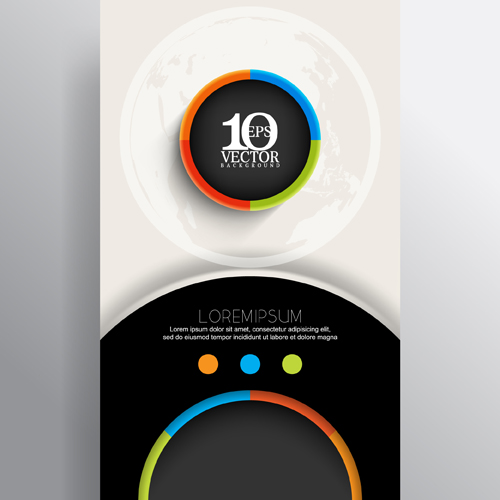 Wavy abstract business vector template 05