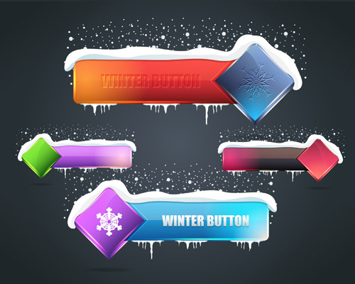 winter buttons 