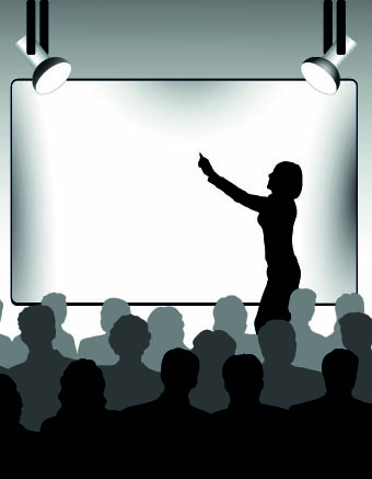 business presentation vector Silhouettes 03