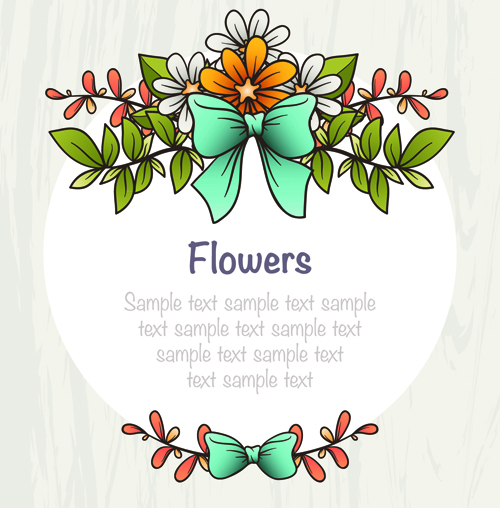Flower decor illustration vector 03