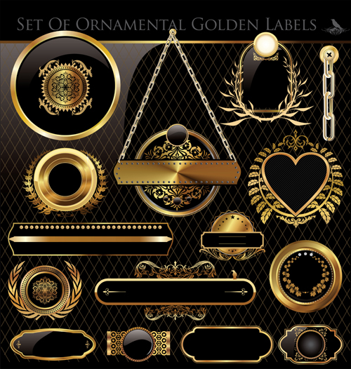 luxurious labels label golden gold frames frame 