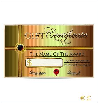 template vector template luxurious golden gift certificate 
