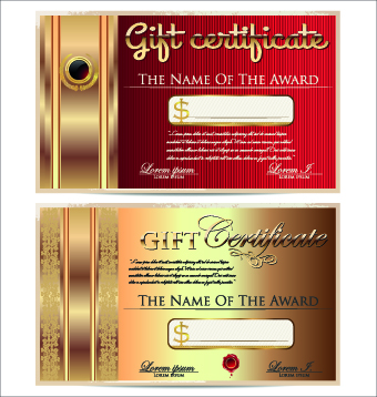 template vector template luxurious golden certificate 