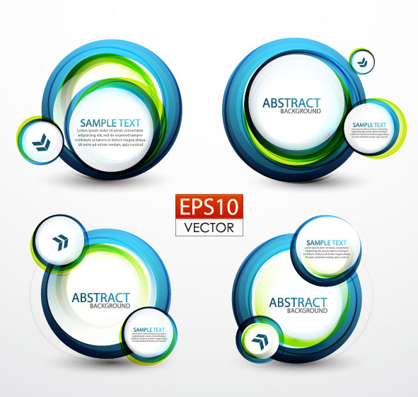 Abstract Circle concept background vector 02