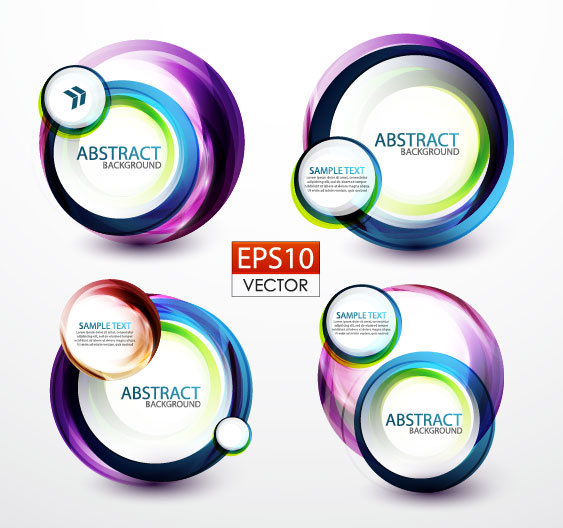 Abstract Circle concept background vector 03