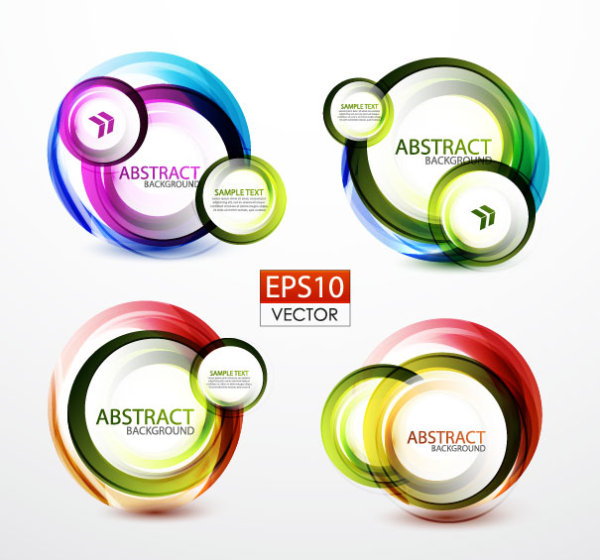 Abstract Circle concept background vector 04
