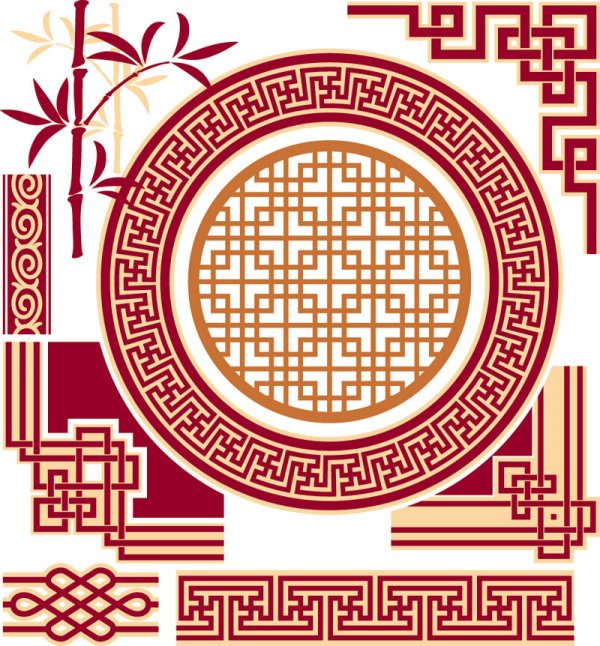 Classical window grilles pattern Set 01