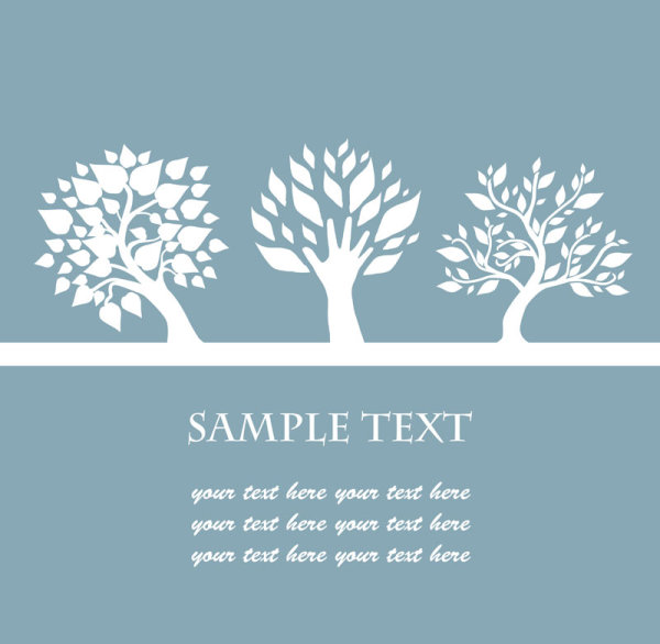 Elegant Tree branch silhouette vector 01