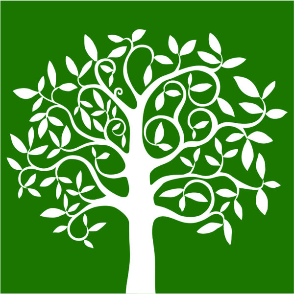 Elegant Tree branch silhouette vector 05