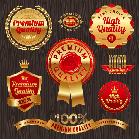 luxury Business labels and Badge vector 01