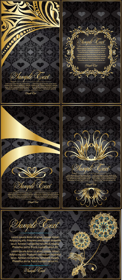 Golden floral Border vector