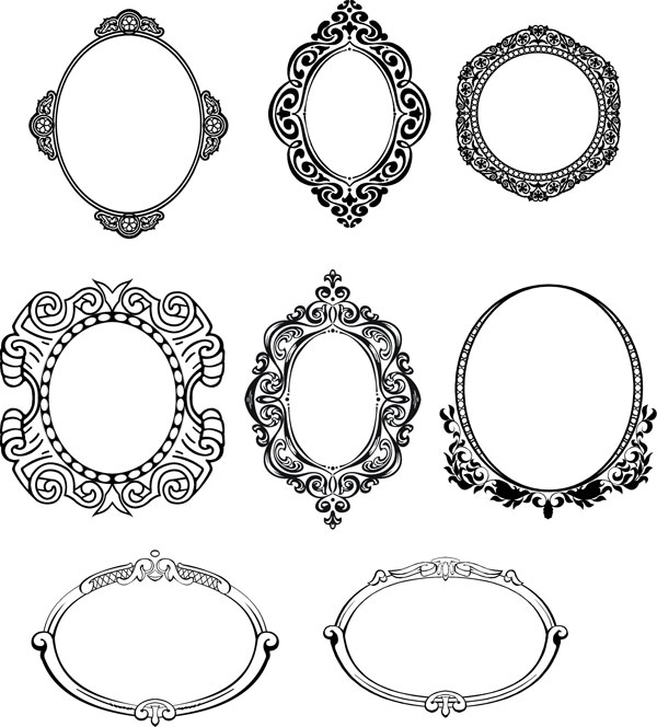 Circular fancy border vector