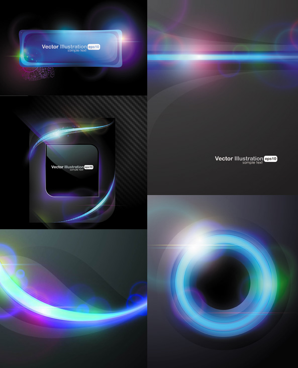 text box lines light halo curves cool circle blue light background a sense of science and technology 
