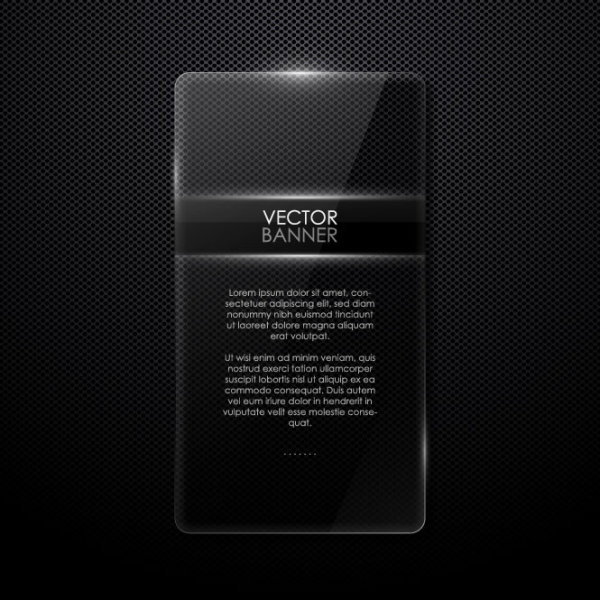 black texture banner vector
