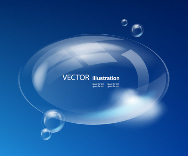Set of Sky cloud bubbles vector backgrounds 04