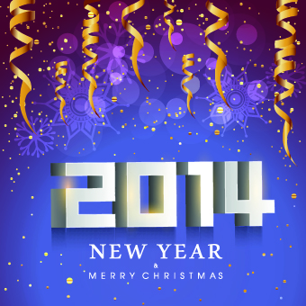 vector background new year holiday background 2014 