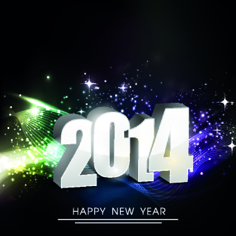 vector background new year holiday background 2014 